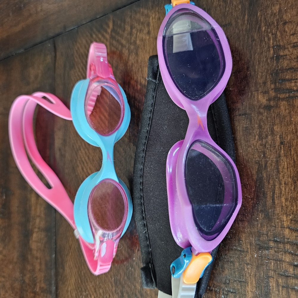Pink and Purple Swim Goggles Set